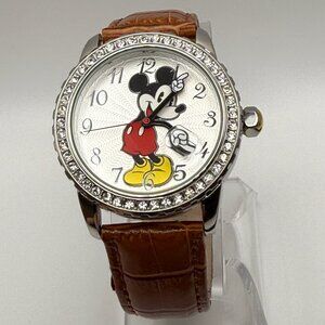 Disney Mickey Mouse Unisex Watch with Rhinestones Bezel Working